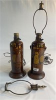 2 X KINGSWARE ROYAL DOULTON LAMPS (ELECTRIFIED)