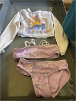 size 4/5 girls 3 pc bathing swim suit set