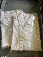 2 mens size small gray long sleeve dress shirts