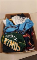 Box Of Jerseys And Shirts As Found Various Sizes