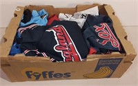 Box Of Mostly Sports  Jerseys Various Sizes As