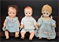 [3] small vinyl Madame Alexander dolls