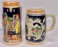 2 steins - München, 6" tall, 4" dia., Factory