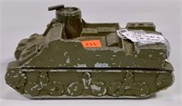 Cast metal 105 mm tank, (barrel missing), 6.25"