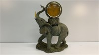Resin elephant statue w/clock