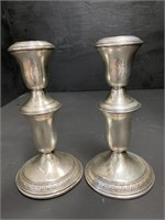 STERLING SILVER 5 1/2 INCH CANDLE STICKS