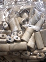 Ceramic beige flat cylinder beads. 14 x 9 x 5 m