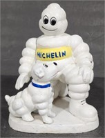 Michelin Man with Dog Cast Iron Figurine