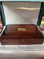 Silverware box with contents