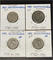 1751-1951 Commemorative Canadian Nickels. *SC