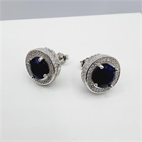 Sterling Silver Natural Blue Sapphire (5.78ct)