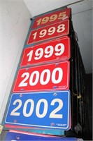 Car Dealer Year Plate Collection 1995 -2011