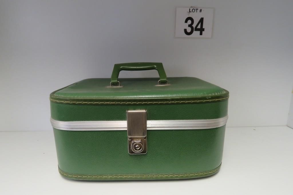 Vintage Train Tote / Case Hard Shell