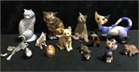Large Unique Cat Figurine Collection