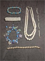Group of Vintage Costume Jewelry Necklaces More