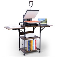 ATELGA 3 Tier Rolling Cart Heat Press Table Stand