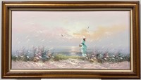 Laura Keswick, Wistful Pastel Seaside Painting