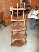 Walnut Corner Shelf