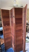 6 foot four panel room divider, louvers style