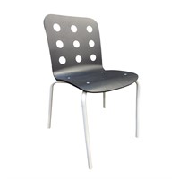 BLACK IKEA WOOD STACKABLE CHAIR