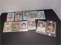 LOT OF 11 VINTAGE SPORTS STAR CARDS