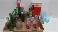 Misc Lot-Pepsi & Coke Glass Bottles/Glasses & More