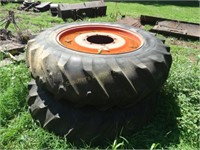 18.4-38 Tractor Tires & Rims 8 Lug 15" Bolt