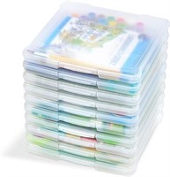 IRIS USA 10 Pack Clear Scrapbook Paper Storage Box