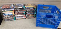 Milk Crate of DVDs & Blue Rays