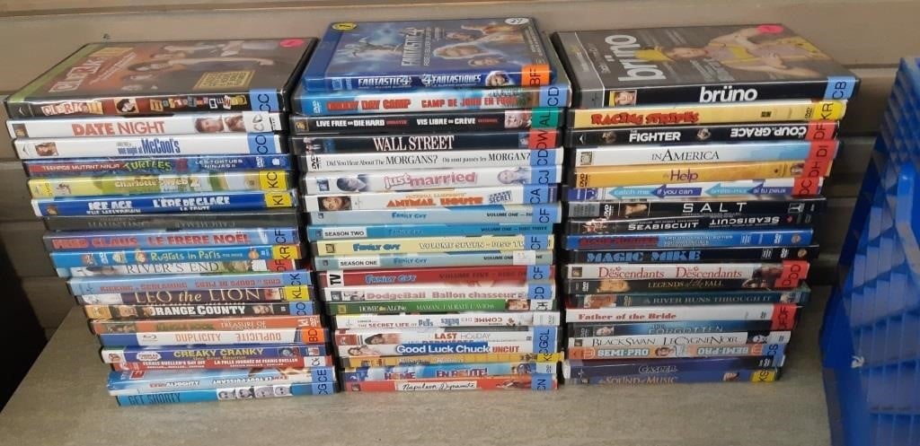 Milk Crate of DVDs & Blue Rays