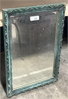Vintage Hanging Mirror w/ Carved Frame.