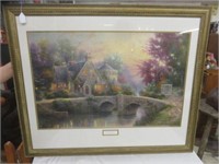 FRAMED "LAMPLIGHT MANOR" PRINT LAMPLIGHT LANE VI