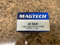 (50) Cartridges Matech .40 S&W Ammo
