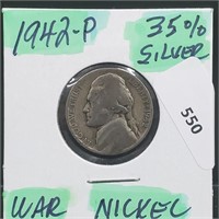 1942-P 35% Silver War Nickel
