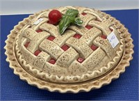 Pie Plate “ Cherry “ With Lid