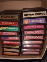 18 dataeast 1970s intelevision game cartridges.