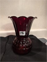 Anchor Hocking fire king ruby red vase
