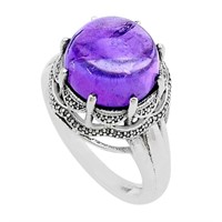 Natural 5.84ct Amethyst Solitaire Ring