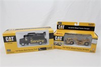 CAT DEALER BLACK SERVICE TRUCK & CAT 627G WHEEL TR