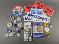 Vintage McGovern/Shriver/Eagleton Pins & More!