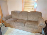 Lazy-Boy Sofa -Brown 3 cushion couch-approx 7'