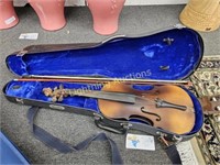 VINTAGE VIOLIN WITH BOW AND TWO CASES