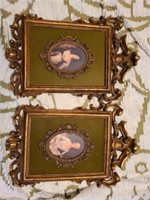 Pair of beautiful gold guilded picture