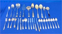 Lot Of Silver Plate Cutlery Birks, Regency,