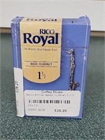 Nine (9) Rico Royal Bass Clarinet Reeds