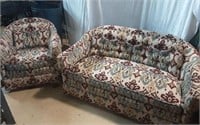 Love Seat and Chair set with arm covers