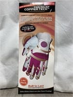 Copper Tech Ladies Right Hand Golf Gloves One