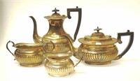 Four piece silver plate tea service