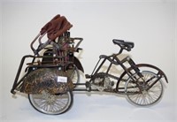 Tricycle metal rickshaw model