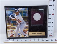 Kirby Puckett Photo on Plaque -  No Baseball Card